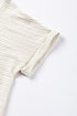 Textured Wide Sleeve Relaxed Fit V Neck Top