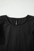 Textured Woven Blouse With Tiered Ruffle Sleeves