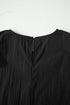 Textured Woven Blouse With Tiered Ruffle Sleeves