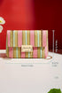 Textured Woven Stripe Chain Strap Shoulder Bag