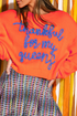 Thankful For My Queens Graphic Ribbed Knit Sweater