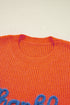 Thankful For My Queens Graphic Ribbed Knit Sweater