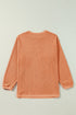 Thankful Graphic Corded Crew Neck Pullover Sweatshirt