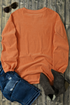Thankful Graphic Corded Crew Neck Pullover Sweatshirt