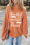 Thankful Grateful Blessed Corduroy Graphic Pullover Top