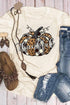 Thankful Pumpkin Graphic Mixed Print Short Sleeve Shirt