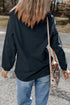 Thankful Turkey And Pie Graphic Corded Sweatshirt