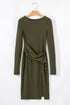 The Autumn Whisper Ruched Mini Dress
