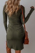 The Autumn Whisper Ruched Mini Dress