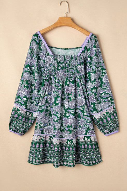 The Charleston Blossom Square Neck Dress