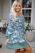 The Charleston Blossom Square Neck Dress