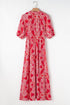 The Charleston Elegance Paisley Puff Sleeve Maxi Dress