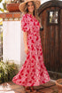 The Charleston Elegance Paisley Puff Sleeve Maxi Dress
