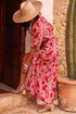 The Charleston Elegance Paisley Puff Sleeve Maxi Dress
