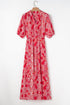 The Charleston Elegance Paisley Puff Sleeve Maxi Dress
