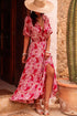 The Charleston Elegance Paisley Puff Sleeve Maxi Dress
