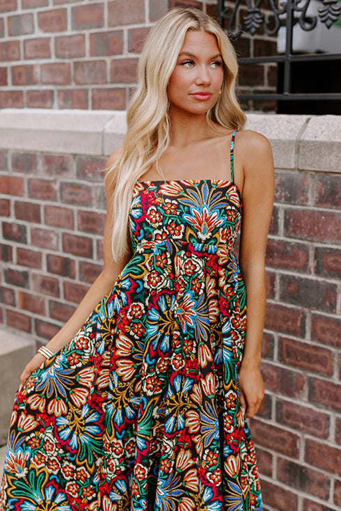 The Coastal Breeze Floral Maxi Dress