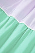 The Colorblock Self-tie Straps High Waist Flowy Maxi Dress with Pockets