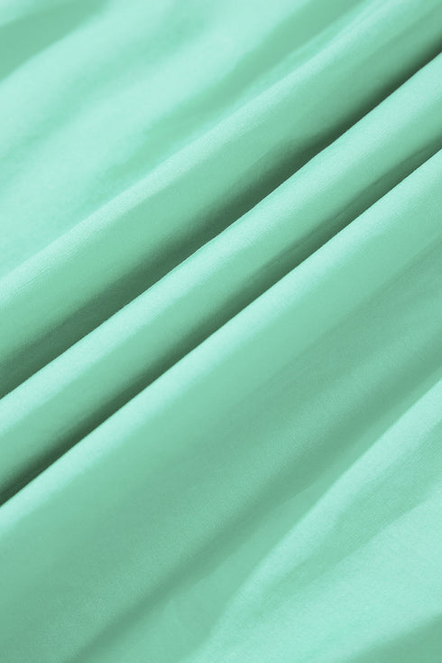 The Colorblock Self-tie Straps High Waist Flowy Maxi Dress with Pockets