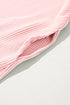 The Corded Knit Crew Neck Puff Sleeve Shift Mini Dress