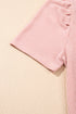 The Corded Knit Crew Neck Puff Sleeve Shift Mini Dress