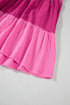 The Crinkled Colorblock Patchwork Flutter Tievibrant Mini Dress