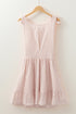The Delicacy Embroidevibrant Eyelets Ruffled Hem Sleeveless Mini Dress