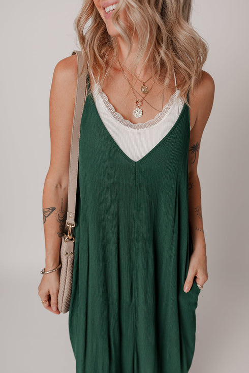 The Duffel Spaghetti Straps Pocketed Slouchy Maxi Dress