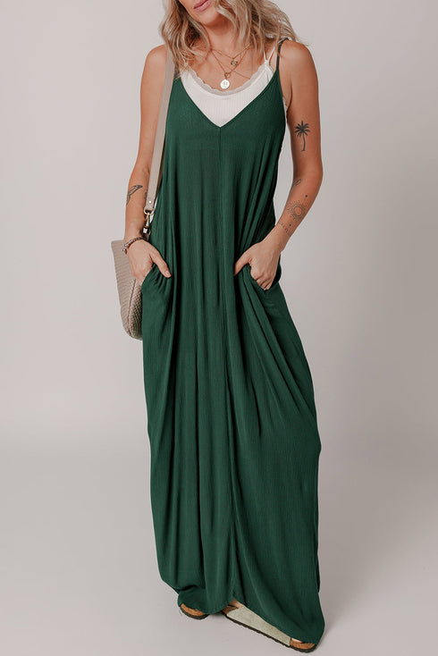 The Duffel Spaghetti Straps Pocketed Slouchy Maxi Dress
