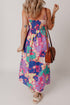 The Floral Print Shir Spaghetti Strap Loose Maxi Dress