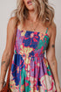 The Floral Print Shir Spaghetti Strap Loose Maxi Dress