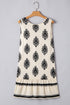 The Geometric Printed Sleeveless Hollowed Bowknot Back Mini Dress