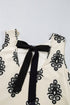 The Geometric Printed Sleeveless Hollowed Bowknot Back Mini Dress