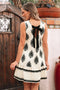 The Geometric Printed Sleeveless Hollowed Bowknot Back Mini Dress
