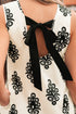 The Geometric Printed Sleeveless Hollowed Bowknot Back Mini Dress