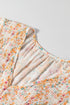 The Isabella Boho Floral V Neck Ruffled Empire Waist Long Sleeve Mini Ensemble