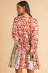 The Isabella Floral Patchwork Long Sleeve Pleated Mini Ensemble
