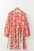 The Isabella Floral Patchwork Long Sleeve Pleated Mini Ensemble