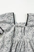 The Isabella Floral Print Open Back Balloon Sleeve Square Neck Mini Ensemble