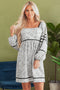 The Isabella Floral Print Open Back Balloon Sleeve Square Neck Mini Ensemble