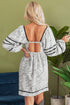The Isabella Floral Print Open Back Balloon Sleeve Square Neck Mini Ensemble