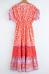 The Isabella Floral Print Tasseled Tied Sleeve Empire Waist Maxi Ensemble