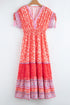 The Isabella Floral Print Tasseled Tied Sleeve Empire Waist Maxi Ensemble