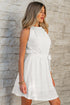The Isabella Lace Sleeveless Knot Hollow Out Back Tied Waist Mini Ensemble