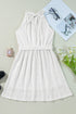 The Isabella Lace Sleeveless Knot Hollow Out Back Tied Waist Mini Ensemble