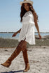 The Isabella Lace Sleeveless Knot Hollow Out Back Tied Waist Mini Ensemble