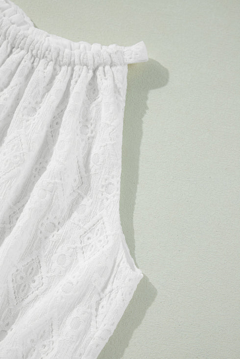 The Isabella Lace Sleeveless Knot Hollow Out Back Tied Waist Mini Ensemble