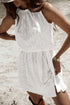 The Isabella Lace Sleeveless Knot Hollow Out Back Tied Waist Mini Ensemble
