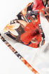 The Isabella Retro Floral Mixed Print Split Neck A-line Ensemble