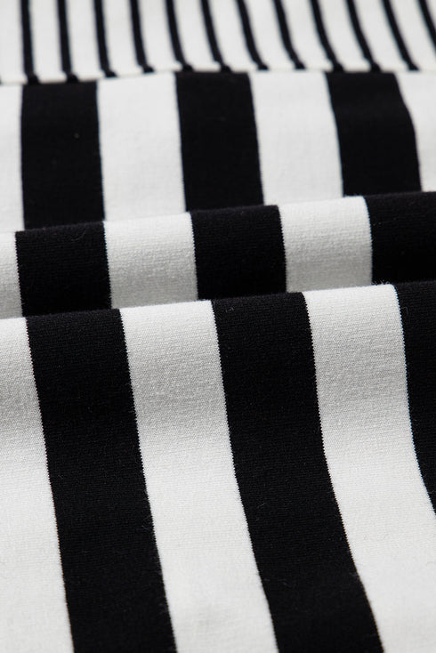 The Isabella Stripe Half Placket Polo T Shirt Ensemble